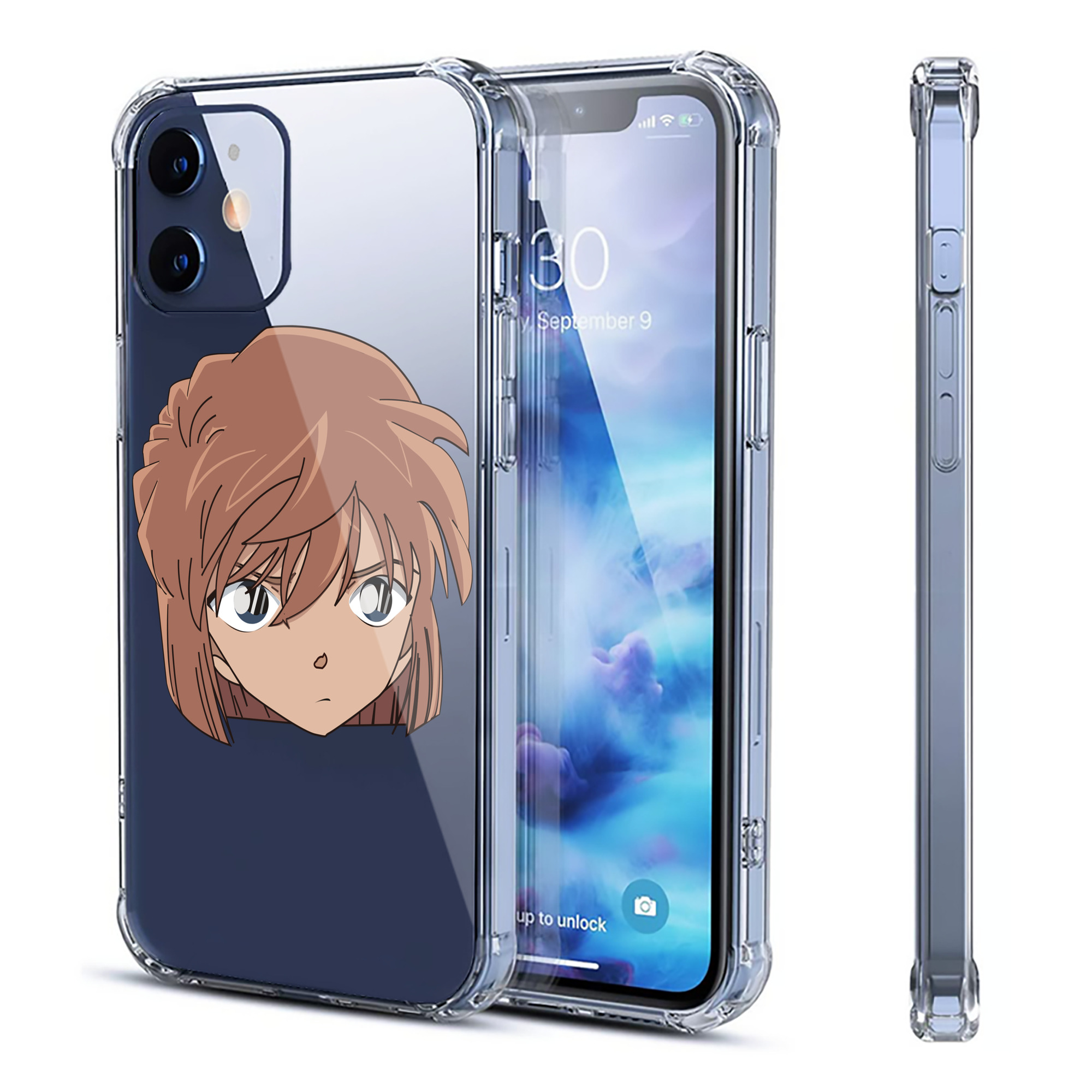 （画像用） 名探偵コナン 灰原 哀 はいばら あい Detective Conan Anita Hailey、Vi Graythorn Haibara Ai 【iPhone 12シリーズ対応】透明スマホケース（クリアソフトケース）